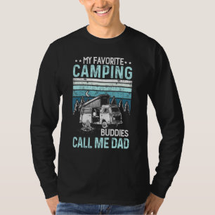 Mens My Favourite Camping Buddies Call Me Dad Retr T-Shirt