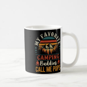 Mens My Favourite Camping Buddies Call Me Pops Fun Coffee Mug