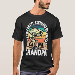 Mens My Favourite Fishing Buddies Call Me Grandpa  T-Shirt