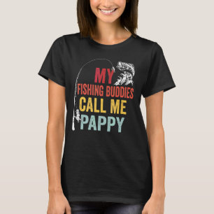 Mens My Favourite Fishing Buddies Call Me Pappy Fi T-Shirt