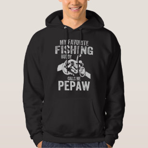 Mens My Favourite Fishing Buddies Call Me Pepaw Fi Hoodie