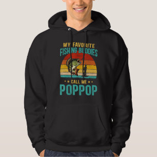 Mens My Favourite Fishing Buddies Call Me Poppop F Hoodie