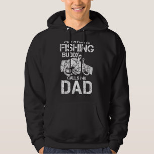 Mens My Favourite Fishing Buddy Calls Me Dad Fathe Hoodie