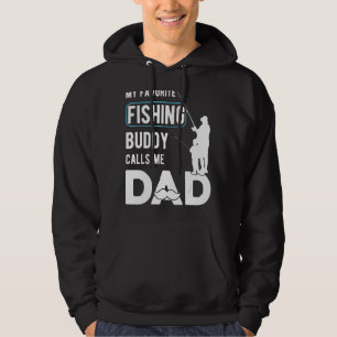 Mens My Favourite Fishing Buddy Calls Me Dad Joke  Hoodie
