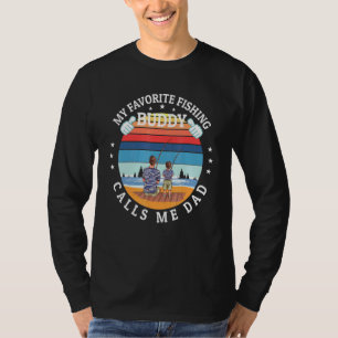 Mens My Favourite Fishing Buddy Calls Me Dad Vinta T-Shirt