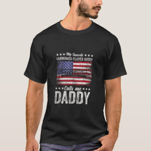 Mens My Favourite Harmonica Buddy Call Me Daddy Mu T-Shirt