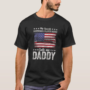 Mens My Favourite Harmonica Buddy Call Me Daddy Mu T-Shirt