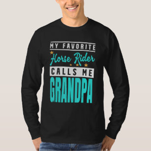 Mens My Favourite Horse Rider Calls Me Grandpa T-Shirt