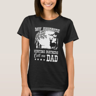 Mens My Favourite Hunting Partners Call Me Dad  Hu T-Shirt