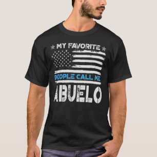 Mens My Favourite People Call Me Abuelo Usa Flag F T-Shirt