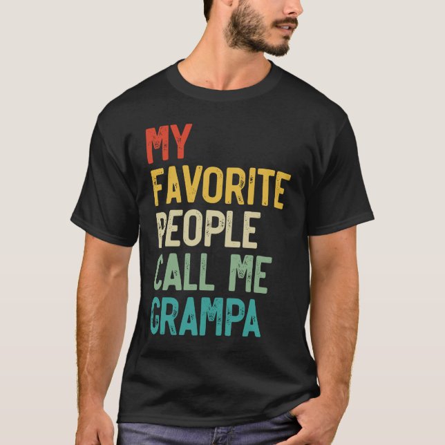 Mens My Favourite People Call Me Grampa Father's D T-Shirt (Front)