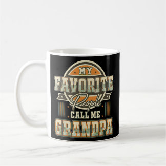 Mens My Favourite people call me GRANDPA cool Xmas Coffee Mug
