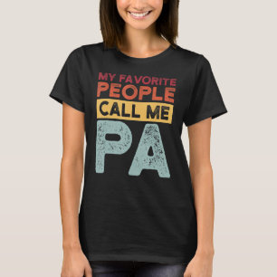 Mens my favourite people call me pa grandkids T-Shirt