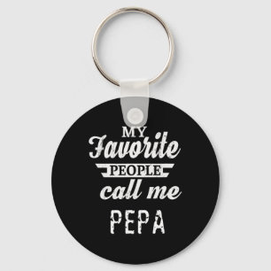 Mens My Favourite People Call Me Pepa Grandpa Key Ring