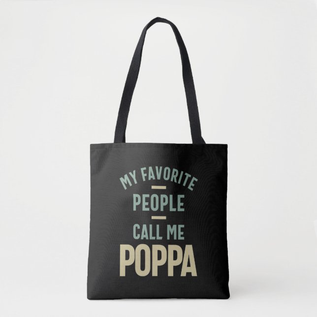 Mens My Favourite People Call Me Poppa Tote Bag (Front)