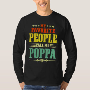 Mens My Favourite People Call Me Poppa Vintage Fat T-Shirt