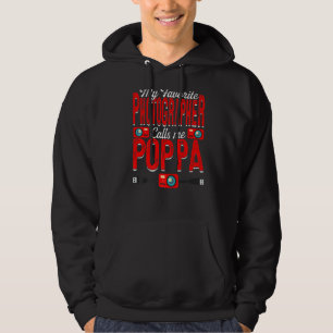 Mens My Favourite Photographer Calls Me Poppa Came Hoodie