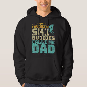 Mens My Favourite Ski Buddies Calls Me Dad Skiing  Hoodie