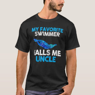 Mens My Favourite Swimmer Calls Me Uncle T-Shirt
