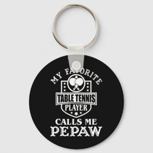 Mens My Favourite Table Tennis Player Calls me Pep Key Ring