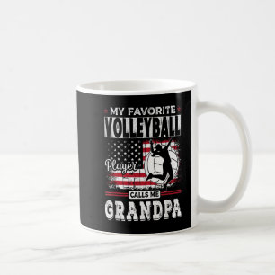 Mens My Favourite Volleyball Player Calls Me Grand Coffee Mug