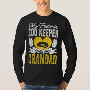Mens My Favourite Zoo Keeper Calls Me Grandad Anim T-Shirt
