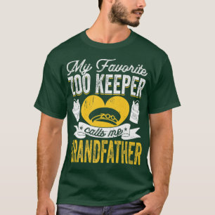 Mens My Favourite Zoo Keeper Calls Me Grandfather T-Shirt