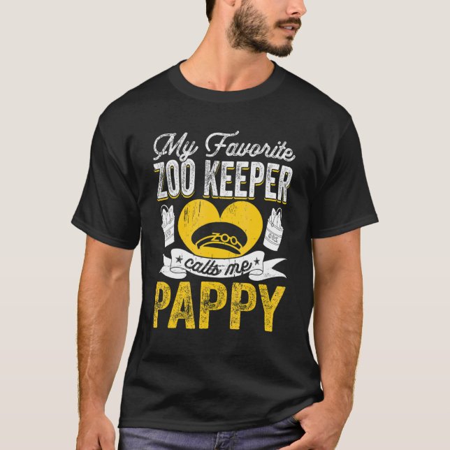 Mens My Favourite Zoo Keeper Calls Me Pappy Animal T-Shirt (Front)