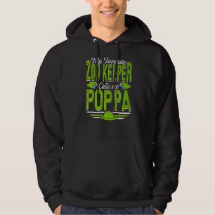 Mens My Favourite Zoo Keeper Calls Me Poppa Animal Hoodie