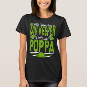 Mens My Favourite Zoo Keeper Calls Me Poppa Animal T-Shirt