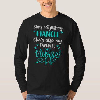 Mens My Fiancee Is A Nurse Proud Nurse Fiance Cna T-Shirt