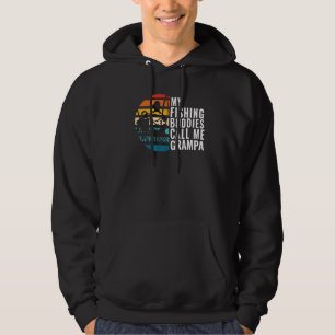 Mens My Fishing Buddies Call Me Grampa Fisherman F Hoodie