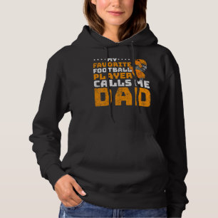 Mens My Football Player Calls Me Dad Football Fat Hoodie