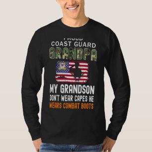Mens My Grandson Wears Combat Boots Proud Coast Gu T-Shirt