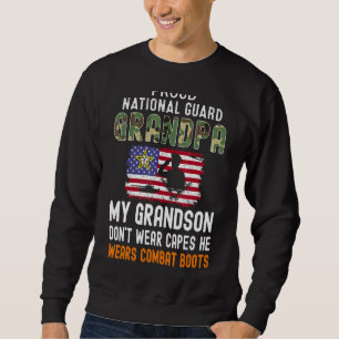 Mens My Grandson Wears Combat Boots Proud National Sweatshirt