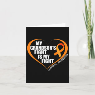 Mens My Grandson's Fight Is My Fight Leukaemia Awa Card