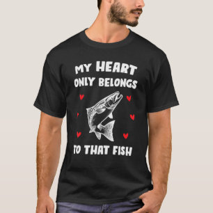 Mens My Heart Only Belongs To That Fish Valentine' T-Shirt