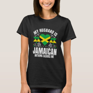 Mens My Husband Is Jamaican Pride Flag Heritage Ro T-Shirt