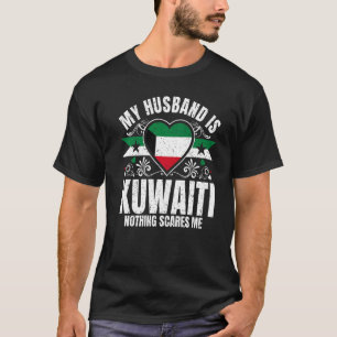 Mens My Husband Is Kuwaiti Pride Flag Heritage Roo T-Shirt