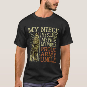 Mens My Niece My Soldier Hero - Proud Army Uncle M T-Shirt