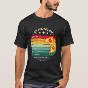 Mens My Perfect Day Video Games   Gaming T-Shirt