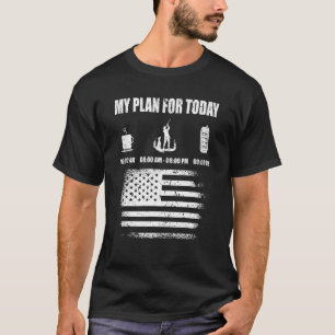 Mens My Plan For Today Hunter Hunt Hunting 2 T-Shirt