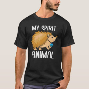 Mens My Spirit Animal Hedgehog I Love Dad Heart Va T-Shirt