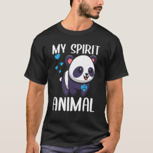 Mens My Spirit Animal Panda I Love Dad Heart Valen T-Shirt