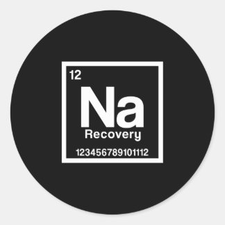 Mens na element narcotics anonymous recovery sober classic round sticker