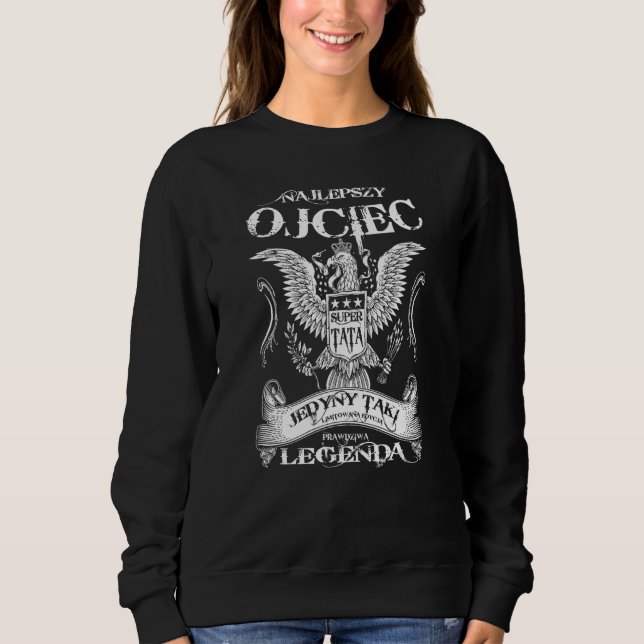 Mens Najlepszy Ojciec Polska Koszulka Prezent dla  Sweatshirt (Front)