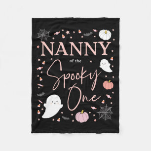 Mens Nanny Of The Spooky One Girl First Birthday Fleece Blanket