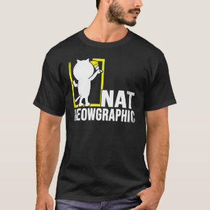Mens nat meographic Hilarious Cat Expression T-Shirt