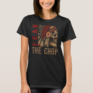 Mens Native American Indian Chief Skull T-Shirt