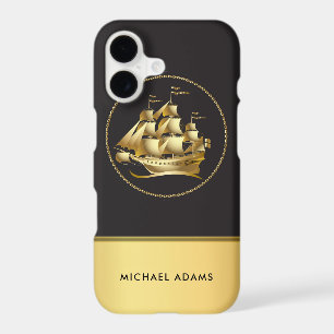 Men's Nautical Sailing Ship with Monogram
